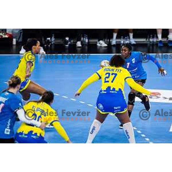 Zaadi Deuna Grace of Krim Mercator in action during EHF Women’s Champion League 2024/25 match between Krim Mercator and Metz Handball in Arena Stozice, Slovenia, 10th November 2024. Photo: Grega Valancic / alesfevzer.com