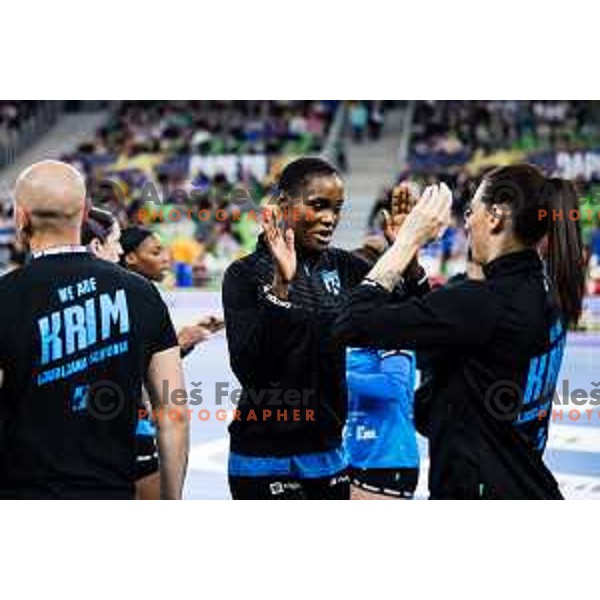 Ngombele Betchaidelle of Krim Mercator in action during EHF Women’s Champion League 2024/25 match between Krim Mercator and Metz Handball in Arena Stozice, Slovenia, 10th November 2024. Photo: Grega Valancic / alesfevzer.com