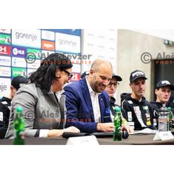 Uros Zupan during Slovenia Ski-jumping team press conference in Ljubljana, Slovenia on November 11, 2024 
