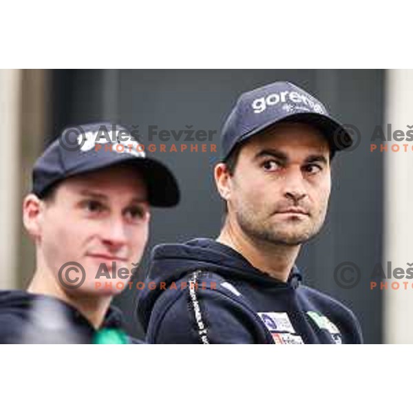 Robert Hrgota of Slovenia Men\'s Ski jumping team during Slovenia Ski-jumping team press conference in Ljubljana, Slovenia on November 11, 2024 