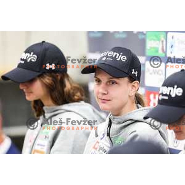 Ema Klinec of Slovenia Women\'s Ski jumping team during Slovenia Ski-jumping team press conference in Ljubljana, Slovenia on November 11, 2024 