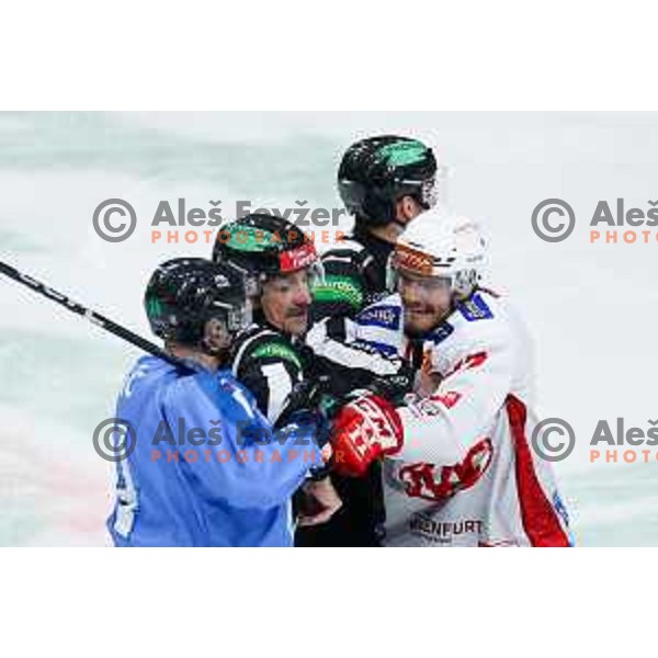 in action during IceHL hockey match between SZ Olimpija and KAC Klagenfurt in Ljubljana, Slovenia on November 17, 2024. Photo: Filip Barbalic