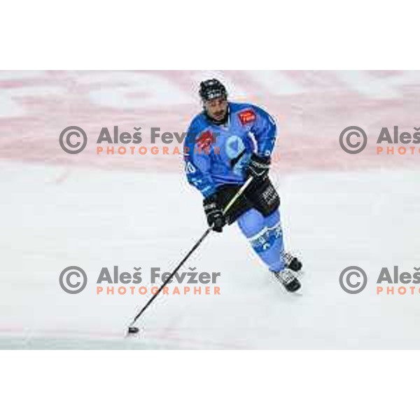 Arvin Atwal of SZ Olimpija in action during IceHL hockey match between SZ Olimpija and KAC Klagenfurt in Ljubljana, Slovenia on November 17, 2024. Photo: Filip Barbalic