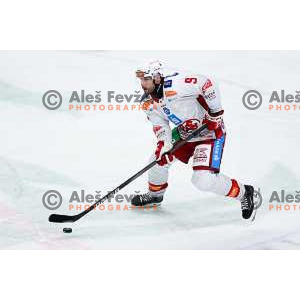Jan Mursak of KAC Klagenfurt in action during IceHL hockey match between SZ Olimpija and KAC Klagenfurt in Ljubljana, Slovenia on November 17, 2024. Photo: Filip Barbalic