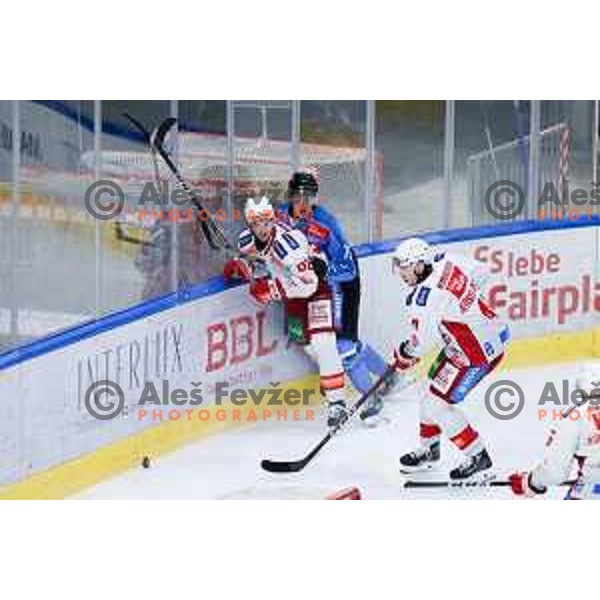 Thimo Nickl of KAC Klagenfurt in action during IceHL hockey match between SZ Olimpija and KAC Klagenfurt in Ljubljana, Slovenia on November 17, 2024. Photo: Filip Barbalic