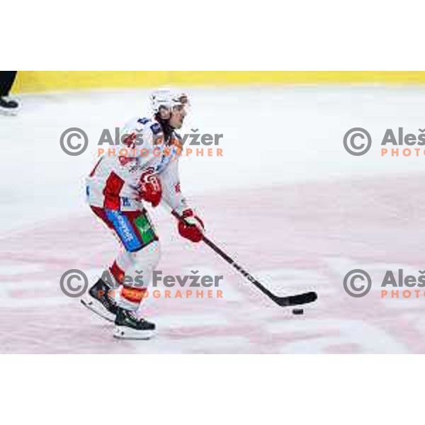 Jesper Aabo Jensen of KAC Klagenfurt in action during IceHL hockey match between SZ Olimpija and KAC Klagenfurt in Ljubljana, Slovenia on November 17, 2024. Photo: Filip Barbalic