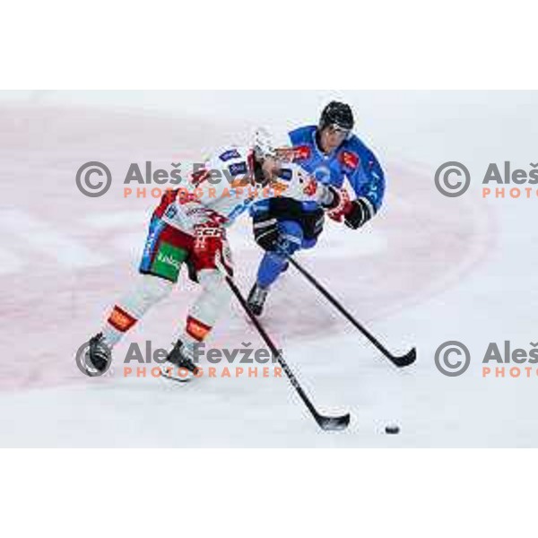 Jesper Aabo Jensen of KAC Klagenfurt in action during IceHL hockey match between SZ Olimpija and KAC Klagenfurt in Ljubljana, Slovenia on November 17, 2024. Photo: Filip Barbalic