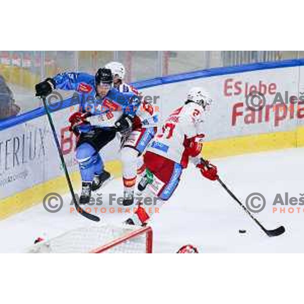 Robert Sabolic of SZ Olimpija in action during IceHL hockey match between SZ Olimpija and KAC Klagenfurt in Ljubljana, Slovenia on November 17, 2024. Photo: Filip Barbalic