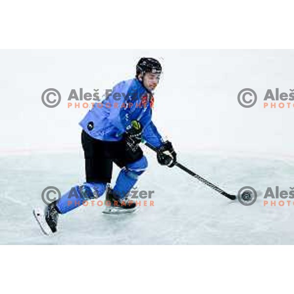 in action during IceHL hockey match between SZ Olimpija and KAC Klagenfurt in Ljubljana, Slovenia on November 17, 2024. Photo: Filip Barbalic