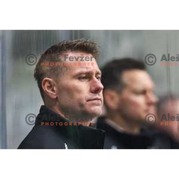 Matej Hocevar during IceHL match between SZ Olimpija and Black Wings Linz in Ljubljana, Slovenia on November 22, 2024