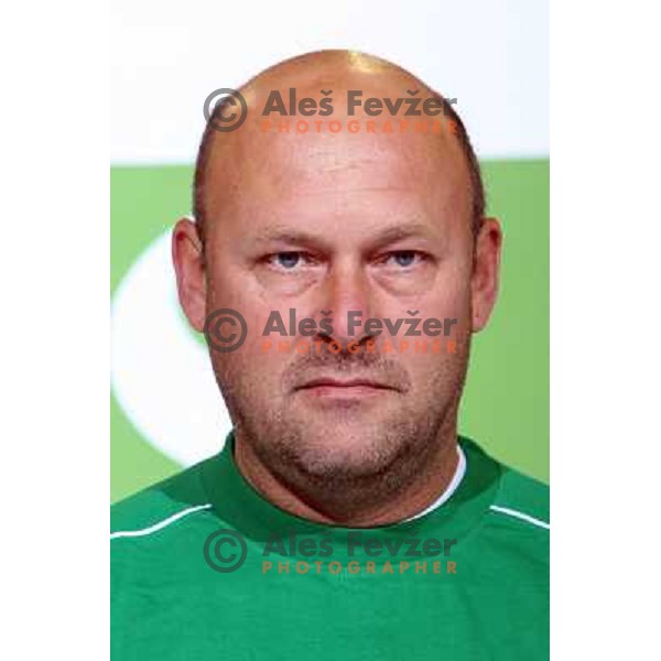 Andrej Hebar, member of Tilia Olimpija ice-hockey team for season 2008-09 at official photo shooting in Hala Tivoli, Ljubljana 16.9.2008 