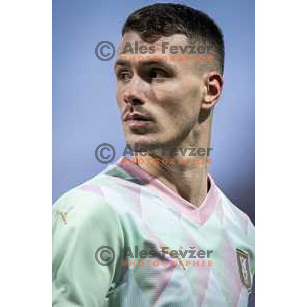 in action during Prva liga Telemach football match between Mura and Olimpija in Fazanerija, Murska Sobota, Slovenia on November 24, 2024. Photo: Jure Banfi