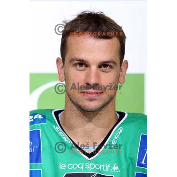 Jurij Golicic, member of Tilia Olimpija ice-hockey team for season 2008-09 at official photo shooting in Hala Tivoli, Ljubljana 16.9.2008 