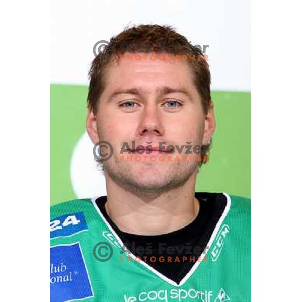 Matej Hocevar, member of Tilia Olimpija ice-hockey team for season 2008-09 at official photo shooting in Hala Tivoli, Ljubljana 16.9.2008 