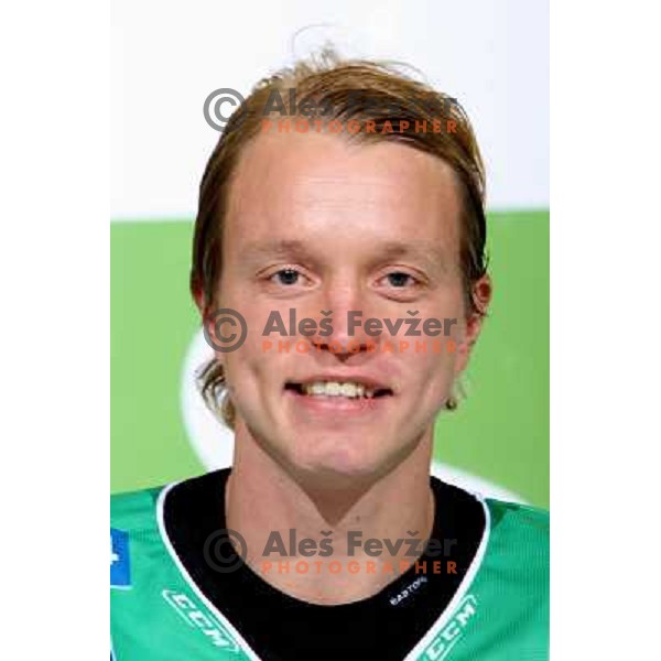 Pasi Petrialinen ,member of Tilia Olimpija ice-hockey team for season 2008-09 at official photo shooting in Hala Tivoli, Ljubljana 16.9.2008 