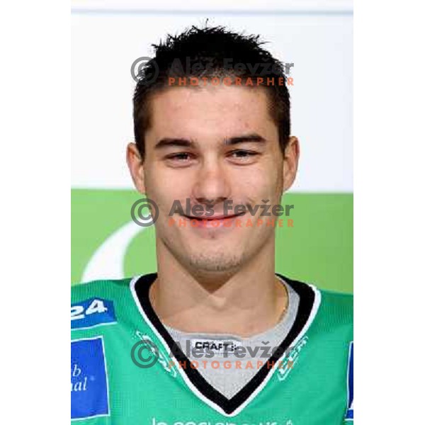 Ziga Pavlin, member of Tilia Olimpija ice-hockey team for season 2008-09 at official photo shooting in Hala Tivoli, Ljubljana 16.9.2008 