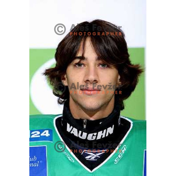 Matija Pintaric, member of Tilia Olimpija ice-hockey team for season 2008-09 at official photo shooting in Hala Tivoli, Ljubljana 16.9.2008 