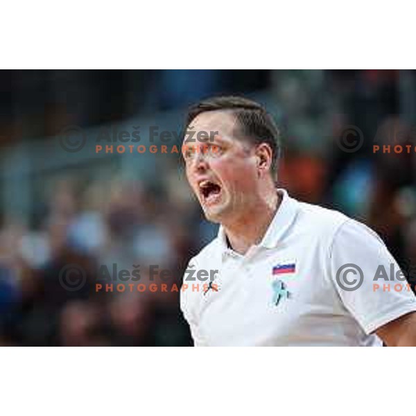 Aleksander Sekulic, head coach of Slovenia during FIBA EuroBasket 2025 Qualifiers between Slovenia and Portugal in Arena Bonifika, Koper, Slovenia on November 25, 2024