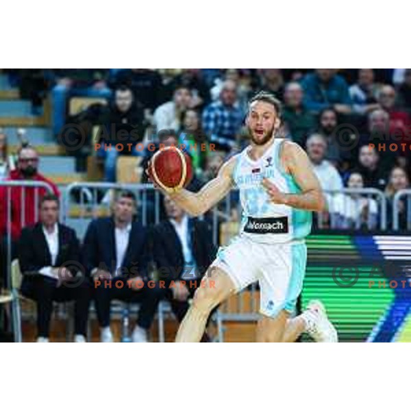 Leon Stergar in action during FIBA EuroBasket 2025 Qualifiers between Slovenia and Portugal in Arena Bonifika, Koper, Slovenia on November 25, 2024