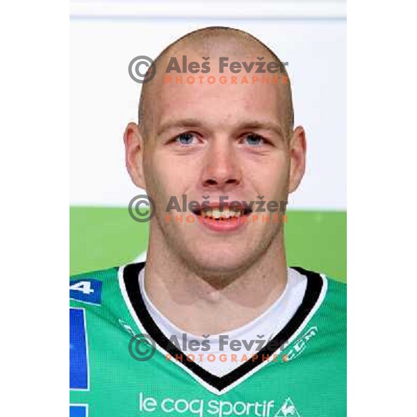 Andrej Tavzelj, member of Tilia Olimpija ice-hockey team for season 2008-09 at official photo shooting in Hala Tivoli, Ljubljana 16.9.2008 