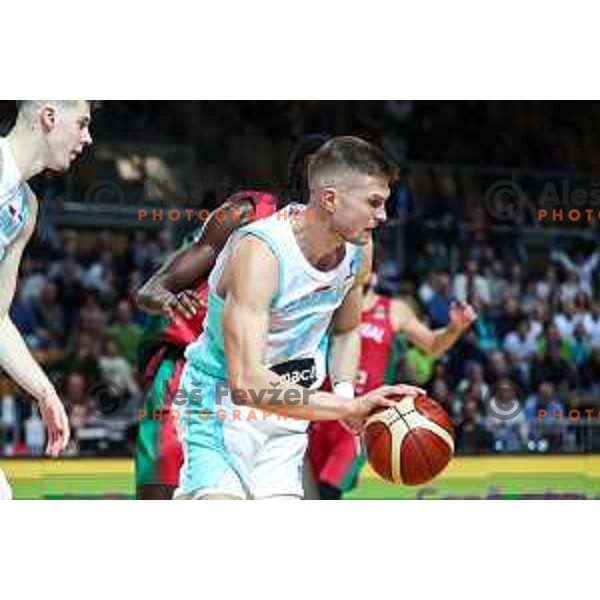 Edo Muric in action during FIBA EuroBasket 2025 Qualifiers between Slovenia and Portugal in Arena Bonifika, Koper, Slovenia on November 25, 2024