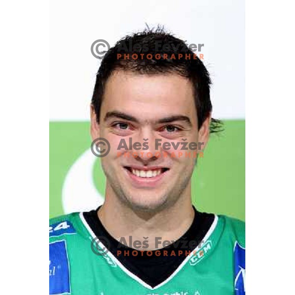Igor Cvetek, member of Tilia Olimpija ice-hockey team for season 2008-09 at official photo shooting in Hala Tivoli, Ljubljana 16.9.2008 
