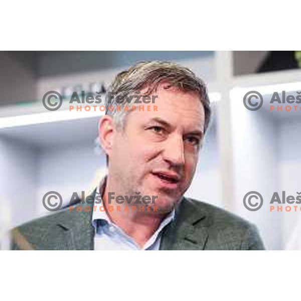 Alexandre Lefebvre during press conference of SZ Olimpija in Ljubljana, Slovenia on November 26, 2024