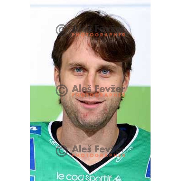 Greg Kuznik, member of Tilia Olimpija ice-hockey team for season 2008-09 at official photo shooting in Hala Tivoli, Ljubljana 16.9.2008 