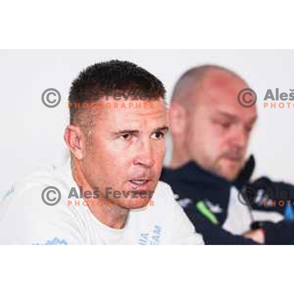 Gorazd Podrzavnik, head coach of Slovenia Swimming team during press conference in Ljubljana on November 27, 2024