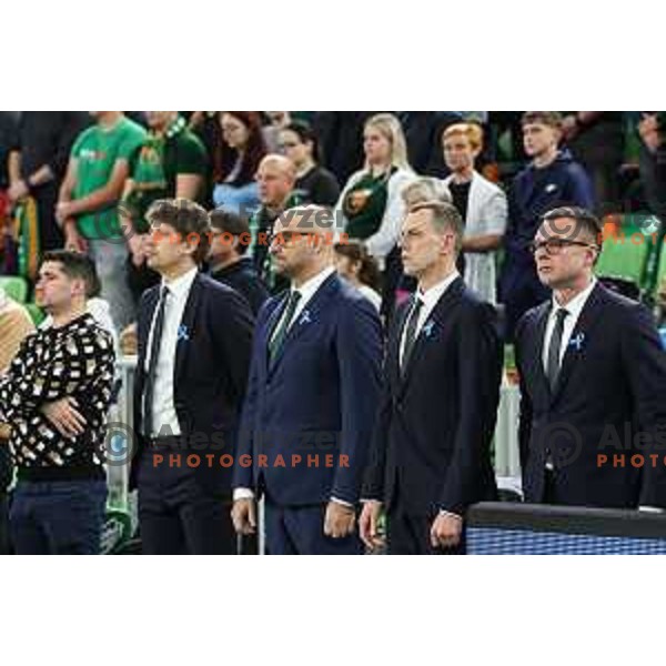 Zvezdan Mitrovic, head coach of Cedevita Olimpija during BKT EuroCup 2024/2025 basketball match between Cedevita Olimpija and Veolia Towers Hamburg in SRC Stozice, Ljubljana, Slovenia on November 28, 2024