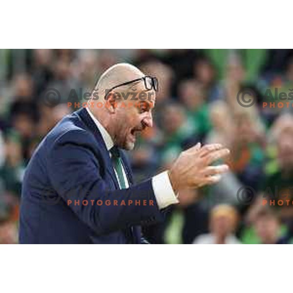 Zvezdan Mitrovic, head coach of Cedevita Olimpija during BKT EuroCup 2024/2025 basketball match between Cedevita Olimpija and Veolia Towers Hamburg in SRC Stozice, Ljubljana, Slovenia on November 28, 2024