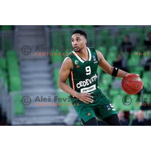 Brynton Lemar of Cedevita Olimpija in action during BKT EuroCup 2024/2025 basketball match between Cedevita Olimpija and Veolia Towers Hamburg in Ljubljana, Slovenia on November 28, 2024. Photo: Filip Barbalic