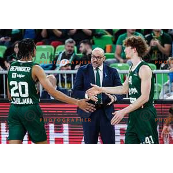 Zvezdan Mitrovic, head coach of Cedevita Olimpija during BKT EuroCup 2024/2025 basketball match between Cedevita Olimpija and Veolia Towers Hamburg in SRC Stozice, Ljubljana, Slovenia on November 28, 2024