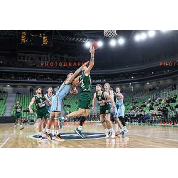 in action during BKT EuroCup 2024/2025 basketball match between Cedevita Olimpija and Veolia Towers Hamburg in SRC Stozice, Ljubljana, Slovenia on November 28, 2024