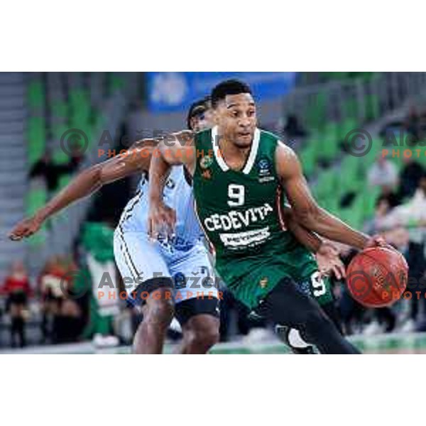 Brynton Lemar of Cedevita Olimpija in action during BKT EuroCup 2024/2025 basketball match between Cedevita Olimpija and Veolia Towers Hamburg in Ljubljana, Slovenia on November 28, 2024. Photo: Filip Barbalic