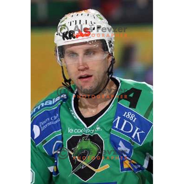 Greg Kuznik at ice-hockey game Tilia Olimpija- Red Bull Salzburg in first round of EBEL league played in Hala Tivoli, Ljubljana, Slovenia 19.9.2008 