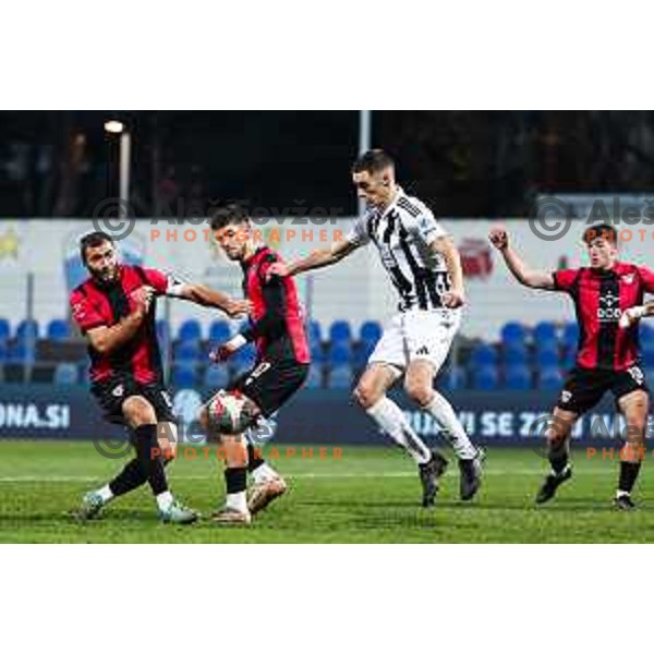 Zan Besir in action during Prva liga Telemach 2024/2025 football match between Primorje and Mura in Nova Gorica, Slovenia on November 30, 2024