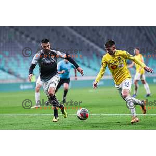 In action during Prva liga Telemach 2024/2025 football match between Bravo Kostel and Radomlje in Ljubljana, Slovenia on December 4, 2024