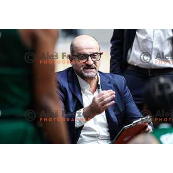 Head coach Zvezdan Mitrovic during ABA League 2024/2025 basketball match between Cedevita Olimpija and Spartak Office Shoes in Ljubljana, Slovenia on December 8, 2024