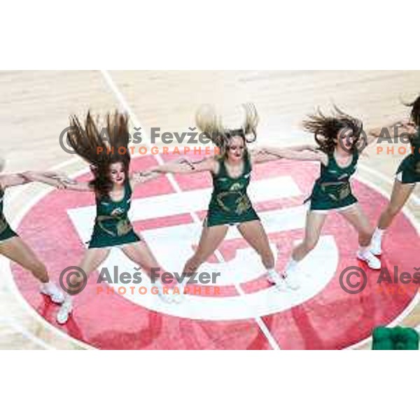 in action during ABA League 2024/2025 basketball match between Cedevita Olimpija and Spartak Office Shoes in Ljubljana, Slovenia on December 8, 2024