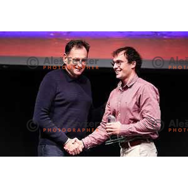Andrej Ribic and Anze Urankar at KZS event Canoe & Kayak sportsman of the year 2024 in Ljubljana on December 9, 2024