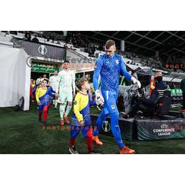 during UEFA Conference League 2024/25 football match between Olimpija (SLO) and Cercle Brugge (BEL) in Ljubljana, Slovenia on December 12, 2024