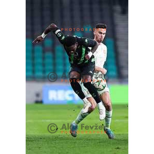 during UEFA Conference League 2024/25 football match between Olimpija (SLO) and Cercle Brugge (BEL) in Ljubljana, Slovenia on December 12, 2024