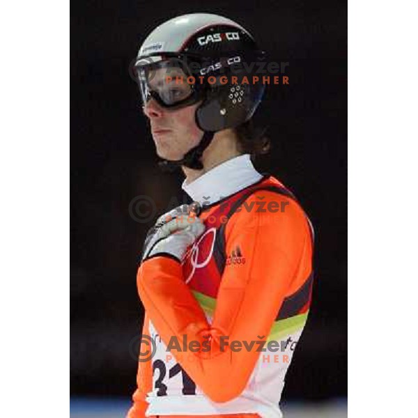 Rok Benkovic (SLO) at 120 m individual ski jumping event in Pragelato at Torino 2006 Winter Olympic games, Italy on February 18, 2006