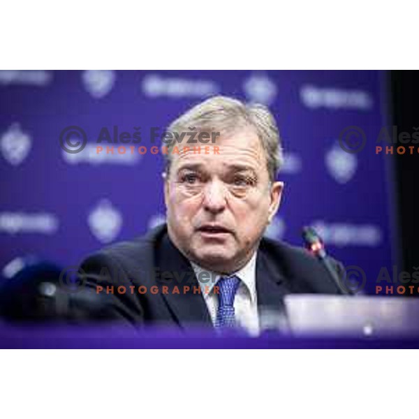 Bojan Ban during NK Maribor and OTP Banka new contract signing in Ljudski vrt, Maribor, Slovenia on December 16, 2024. Photo: Jure Banfi