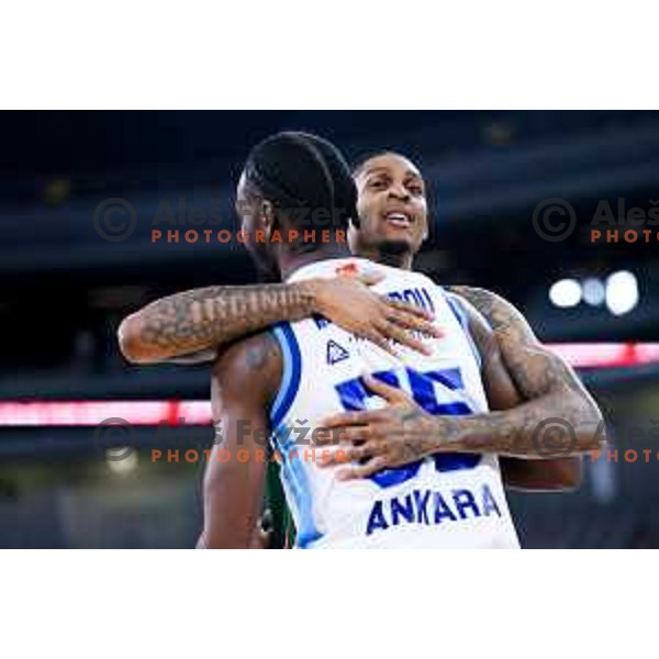 Devin Robinson of Cedevita Olimpija in action during BKT EuroCup 2024/2025 basketball match between Cedevita Olimpija and Turk Telekom Ankara (TUR) in SRC Stozice, Ljubljana, Slovenia on December 18, 2024. Photo: Filip Barbalic