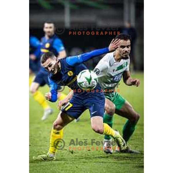 in action during UEFA Conference League football match between NK Celje and The New Saints in Stadion z’dezele, Celje, Slovenia on December 19, 2024. Photo: Jure Banfi