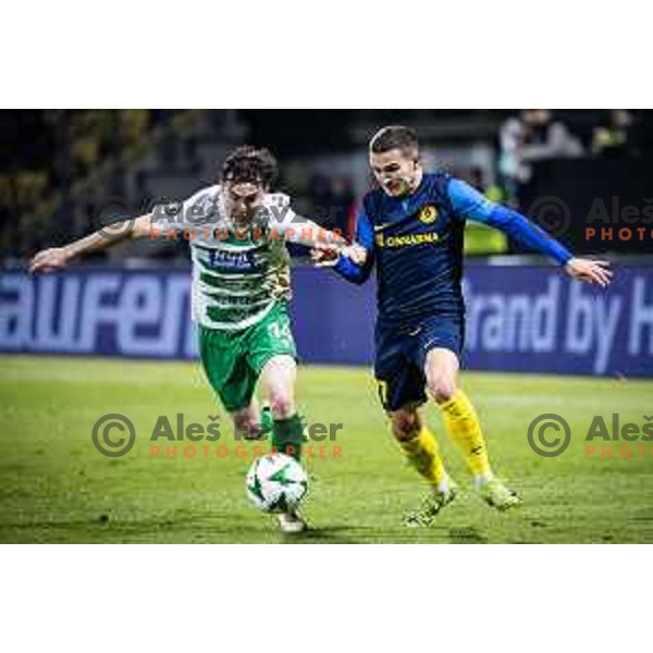 Ivan Brnic in action during UEFA Conference League football match between NK Celje and The New Saints in Stadion z’dezele, Celje, Slovenia on December 19, 2024. Photo: Jure Banfi