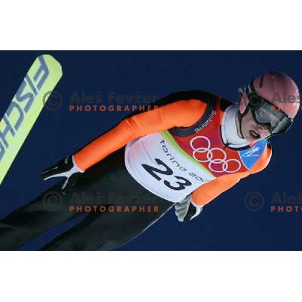 Coloredo (ITA) at 120 m individual ski jumping event in Pragelato at Torino 2006 Winter Olympic games, Italy on February 18, 2006