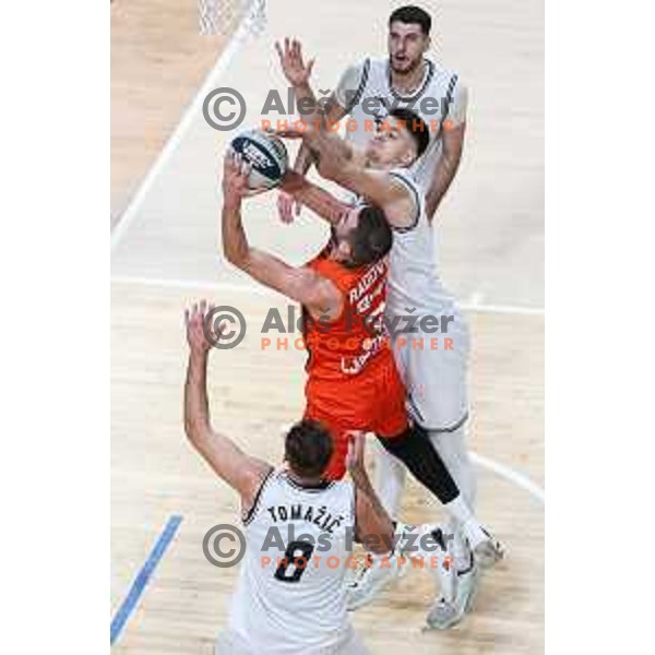 In action during Quarter-final of Spar Cup 2024/2025 basketball match between Ilirija and Cedevita Olimpija in Tivoli Hall, Ljubljana, Slovenia on December 26, 2024